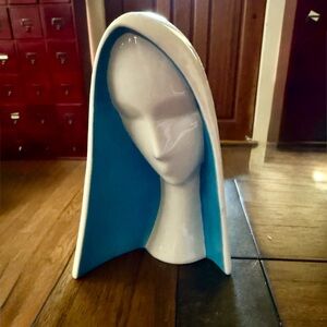 Goebel Modern White and Blue Madonna Sculpture